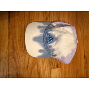Adidas Tie Dye Baseball Cap Blue White Casual Sporty Adjustable Strap